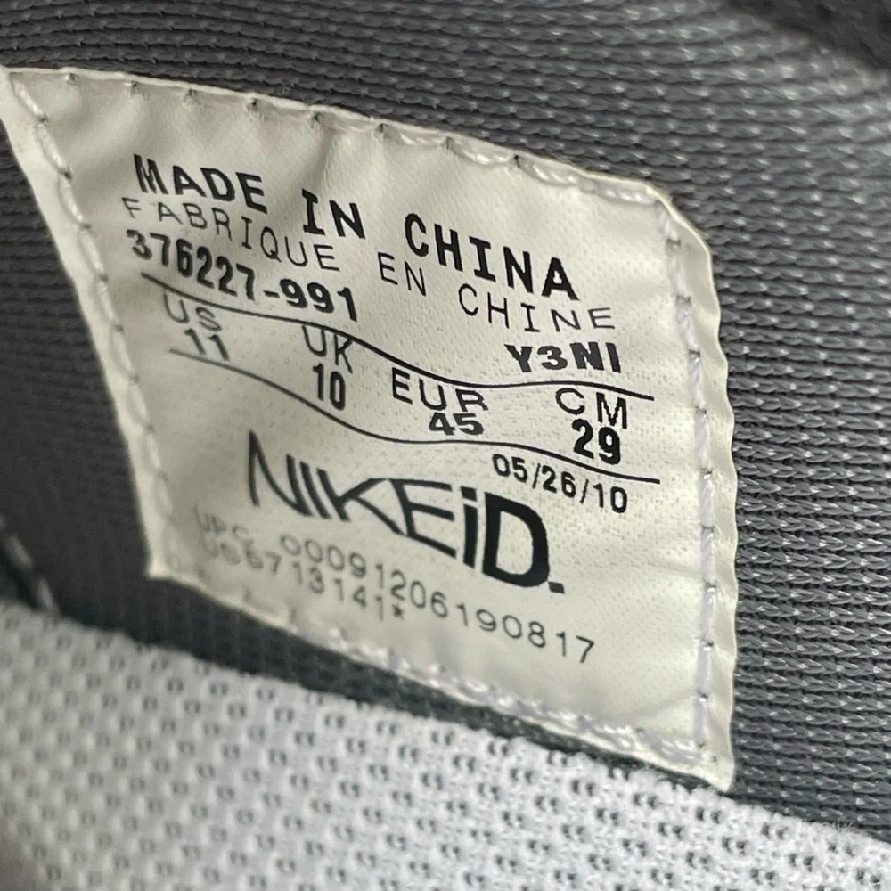 VNDS!  2010 Nike ID dunk!  White & silver!  Size 11 - Picture 7 of 9